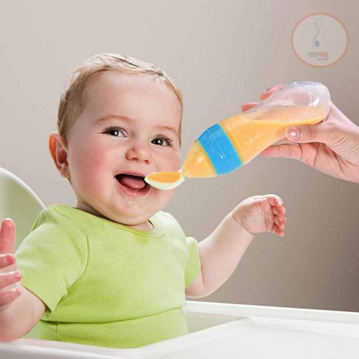 Premium Quality Original Full Silicone Baby Spoon Feeder With Stand